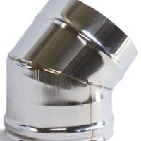 CURVA 45o C/ABRACADEIRA INOX 120MM