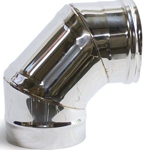CURVA 90o C/ABRACADEIRA INOX 100MM