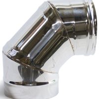 CURVA 90o C/ABRACADEIRA INOX 150MM
