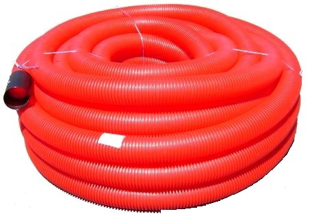 TUBO CORRUGADO VERMELHO (ROLO 50M) 50MM$