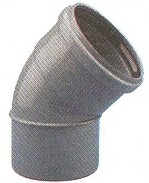 1001346 CURVA 45o DESC.75   CINZ
