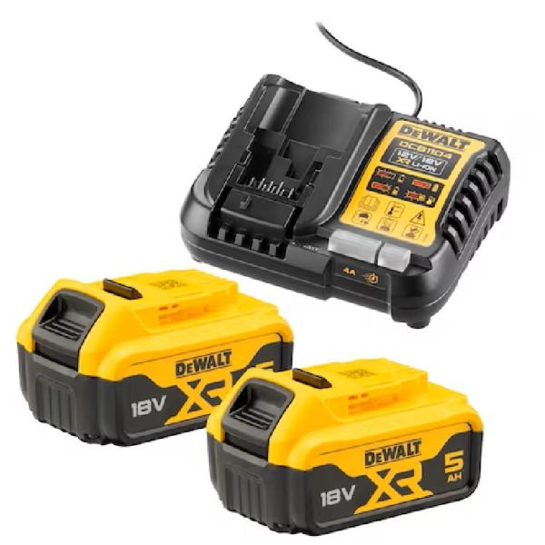 DCB1104P2 2BATERIAS 18VLI-ION 5AH+CAR