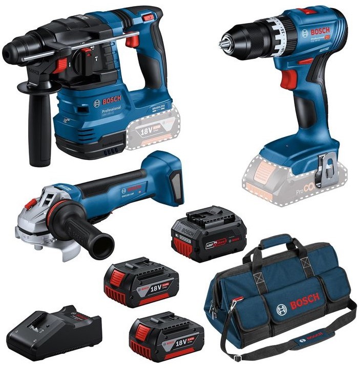 0615A5004C KIT 18V GBH+GSB+GWS+CAR+3BAT&