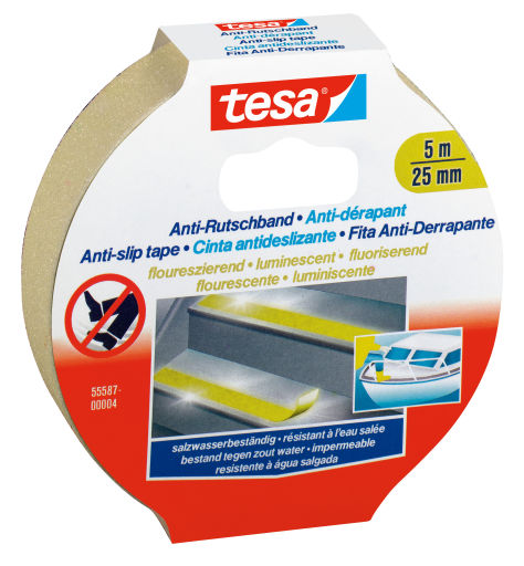55580 ANTI-DERRAPANTE FLUORESC. 5MTx25MM