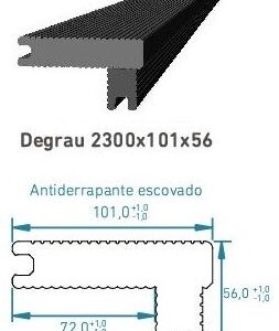 DEU22230 DEGRAU 2300x101x56 CINZ$