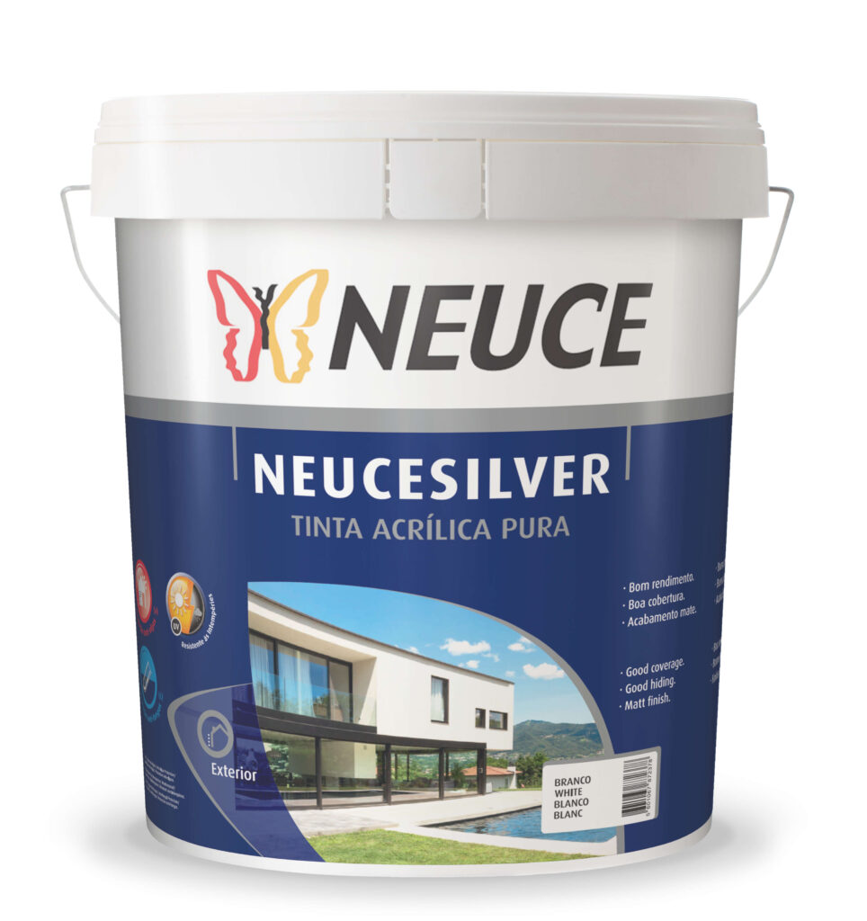 NEUCESILVER TINTA PLAST.BRANC.5LT