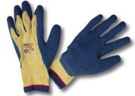 LUVA A/CORTE LATEX AZUL/AMARELO 300/7&