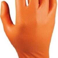 LUVA NITRIL (CX.50) LARANJA 578ORA/M-8