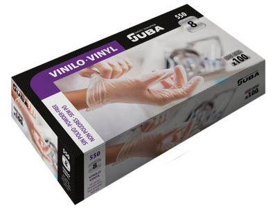 LUVA VINIL (CX.100U)S/PO 550/S-7&