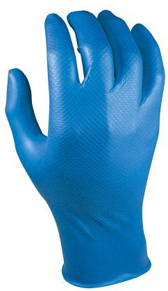 LUVA NITRIL(CX.50)AZUL 580BL/S-7&