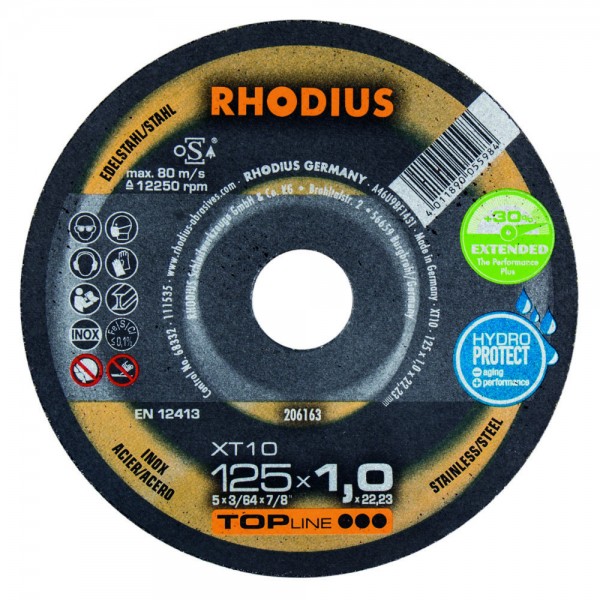 206163DISC.C/INOX 125×1,0x22 XT10