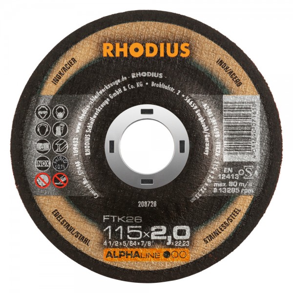 208728DISC.C/INOX 115×2,0x22FTK26
