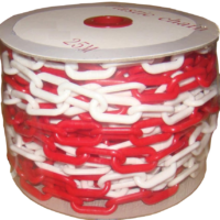 CORRENTE PLAST(EMB.25M)BRANCO/VERM.6MM