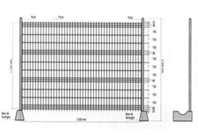 PAINEL VEDACAO OBRA C/2POST.1,74×3,55MT$