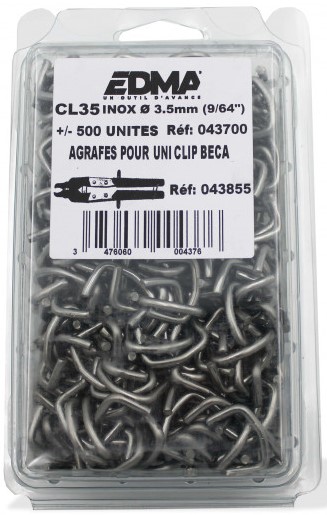 AGRAFE INOX 3,5MM 437  POSTE QUICKFIX