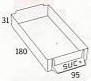 GAVETA P/CAIXA N.1 180x 95x 31MM