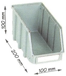 CAIXA STOCK 200x100x100 MD.A CINZ