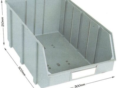CAIXA STOCK 500x300x210MM MOD.D CINZENTO