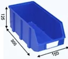 CAIXA STOCK 300x150x125MM MOD.B AZUL