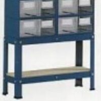SUPORTE AZUL P/ESTANTE N1-4 P/MEDIO 2F/D