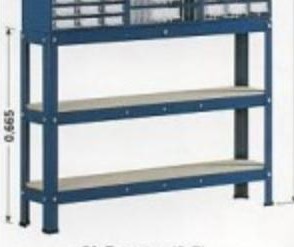SUPORTE AZUL P/ESTANTE N5-8 P/ALTO  3F/D