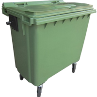 CONTENTOR LIXO VERDE  800LT DIN $