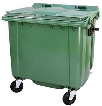 CONTENTOR LIXO VERDE 1000LT DIN $