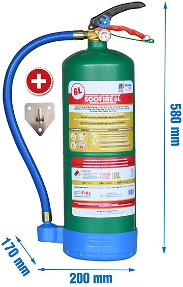 156632 ECOFIRE EXTINTOR VERDE 6LT