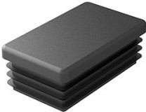 TERMINAL PLAST/RETA.P/TUBO 40×20 PRETO