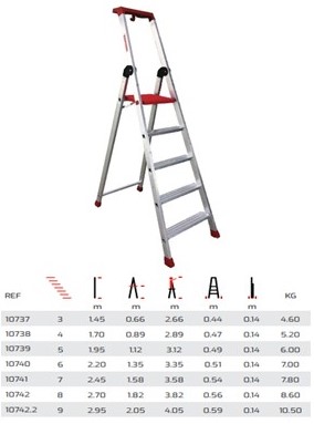ESCADOTE ALUMINIO PROMASTER 8DEG.1,82M$