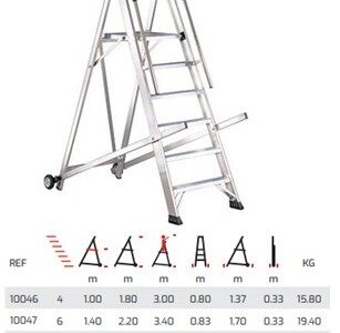 ESCADOTE ALUMINIO APLUS    8-DEG. 1,9M$#