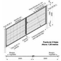 PORTAO HERC-PLUS VERDE L2xH2,0M 2FOLHAS$