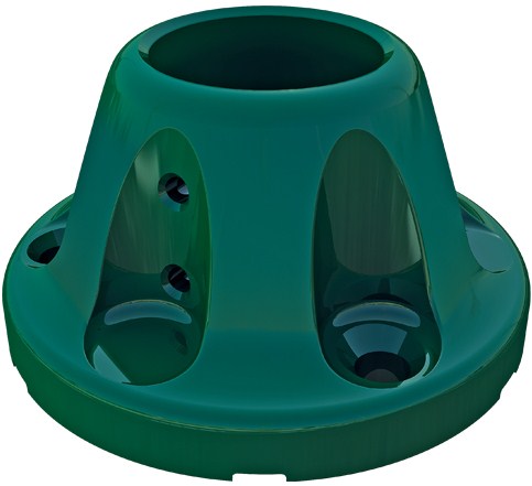 BASE PLASTICO VERDE  D48  POSTE QUICKFIX
